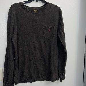 Polo Ralph Lauren sz M LS Gray Shirt